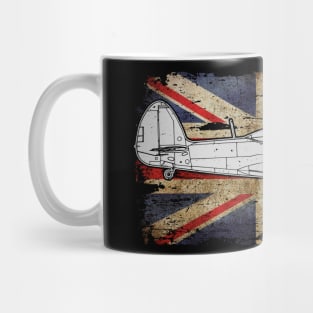 Spitfire Fighter Plan Union Jack Flag Mug